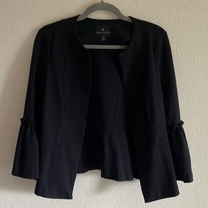 Black front open cardigan